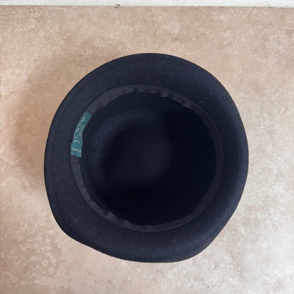 J Crew Black Wool Fedora Cloche Hat Womens One Size - Picture 7 of 9